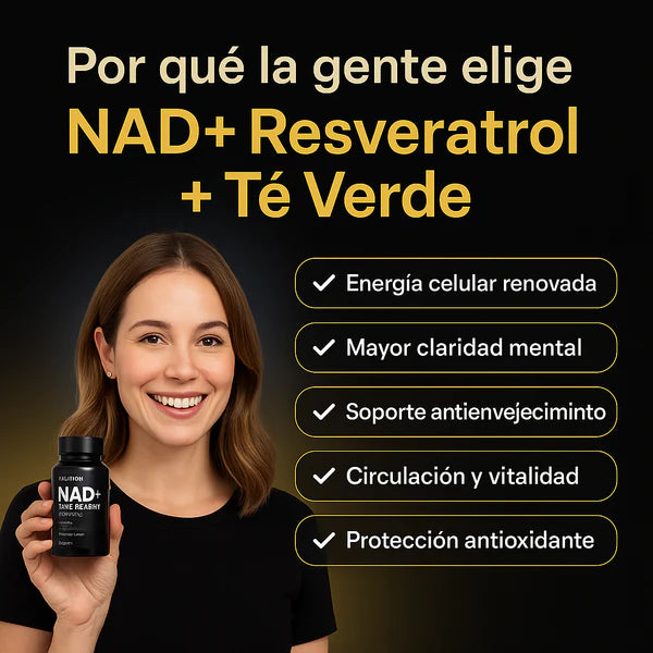 NAD+ RESVERATROL | 120 COMPRIMIDOS | RINDE 2 MESES