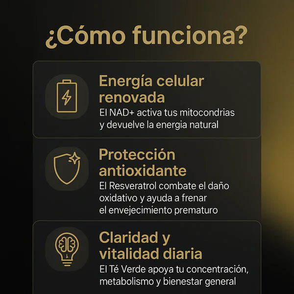 NAD+ RESVERATROL | 120 COMPRIMIDOS | RINDE 2 MESES